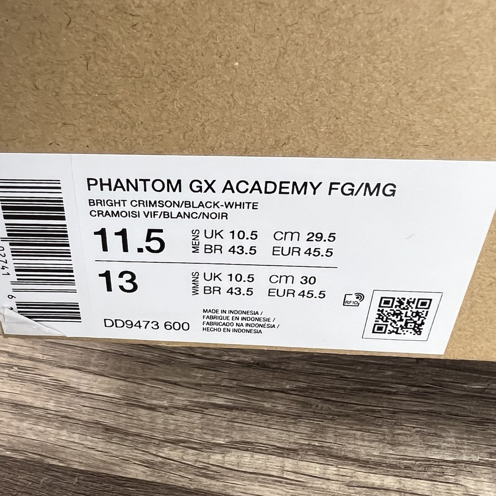Nike Phantom GX Academy Multi-Ground Soccer Cleats Black Red DD9473-600 Men 11.5 - Picture 11 of 11